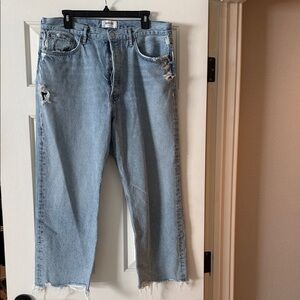 Agolde Light Blue Cropped Jeans